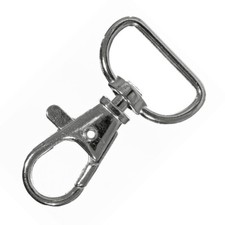 10-100 Pack - Premium Metal Lobster Claw Clasps D-Ring Wide 3/4 Inch 360 Degree