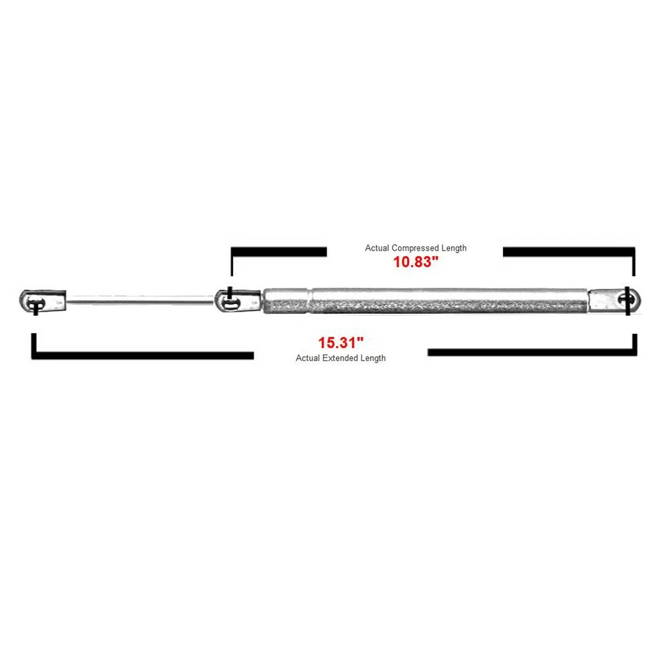 2 Pcs Front Hood Lift Supports Shock Struts for 1995-1999 Infiniti I30 / Maxima Foto 4 de 4