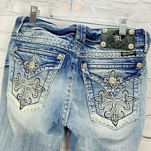 Miss Me Jeans Boot Cut Rhinestone Cross 