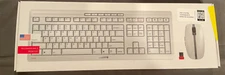 JD-8560US-0 CHERRY Stream Desktop Recharge Keyboard and Mouse Wireless White