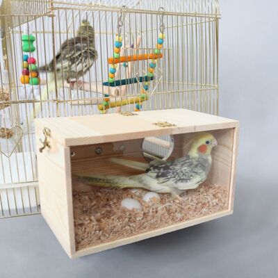 Transparent Design Parakeet Cockatiel Bird House Nest Easy to