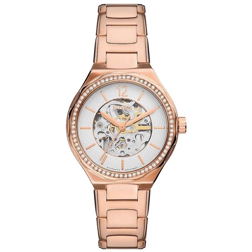 Fossil BQ3727 Vale Automatic Skeleton Silver Women display picture 3