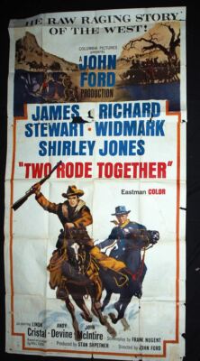 TWO RODE TOGETHER (1961) 15830 Movie Poster (41x81) Folded Used James ...