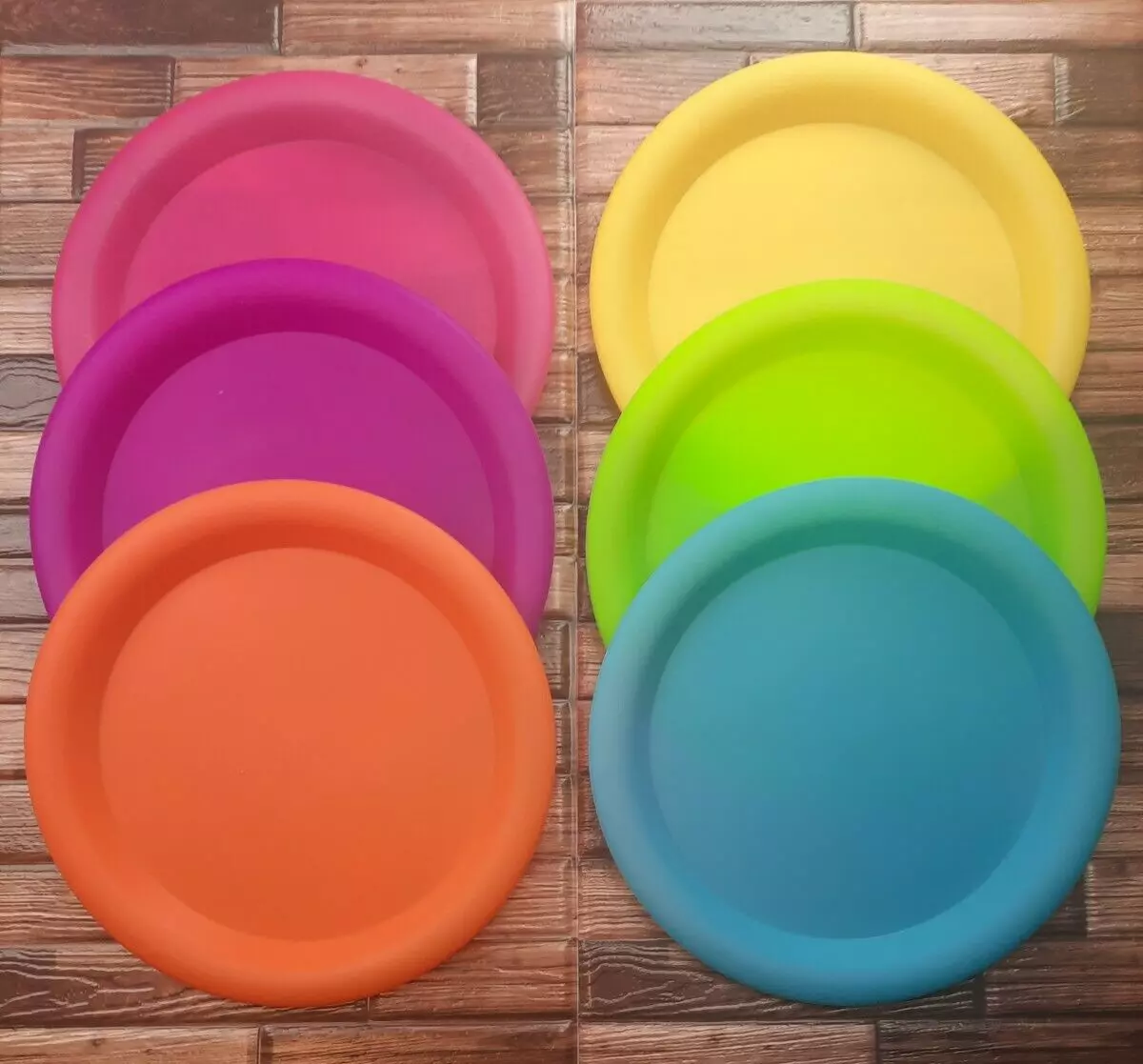 Reusable Plastic Plates Set of 6 Picnic BPA FREE 10 Wide Dishwasher Safe Sturdy eBay