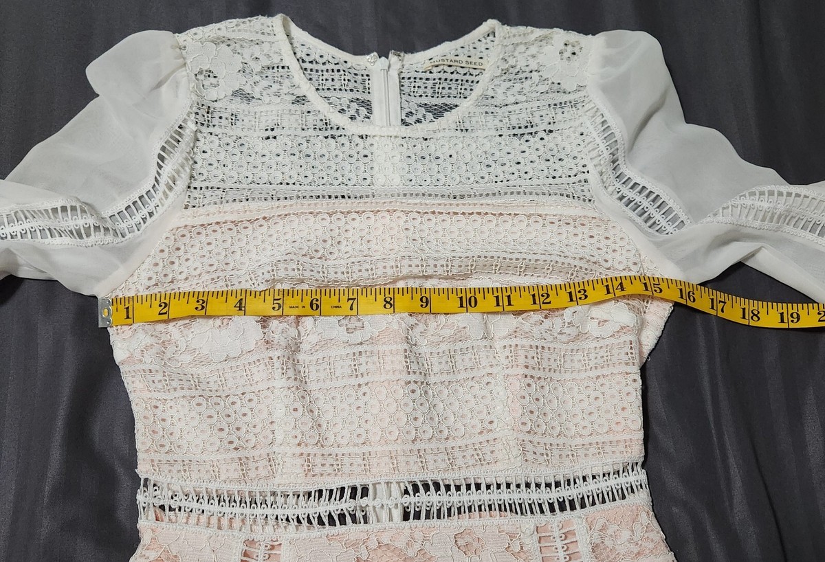 Womens Mustard Seed Lace Dress Size Small | eBay