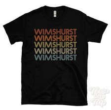 WIMSHURST REPEATED RETRO STYLE T-SHIRT mens & womens novelty cool name gift