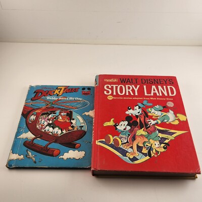 2 Vintage Disney Books DuckTales and Walt Disney's Story Land 55