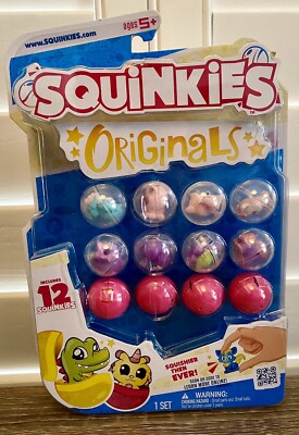 SQUINKIES ORIGINALS Set ~ 12 Soft Mini Squishy Squinkies Wave 1 NEW & SEALED!