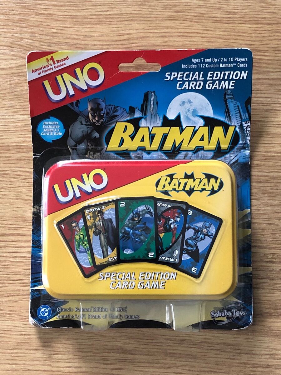 Batman Special Edition Uno Card Game New Factory Sealed OOP Batman Special Edition Uno Card Game New Factory Sealed OOP
