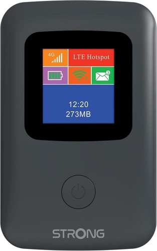 STRONG 4G Mobiler Hotspot mit Display tragbarer WLAN Router 150 Mbit/s schwarz