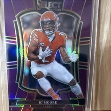 Panini Select 2025 D.J. Moore Premier Level Purple Prizm #173 Bears /75
