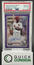 2020 JORDAN WALKER BOWMAN CHROME PURPLE REFRACTOR 1ST ROOKIE AUTO /250 Q6995