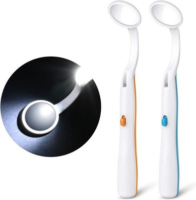 Mouth Mirror with LED Light, Pack of 2 Oral Dental Mirror, Dental Mirror with...