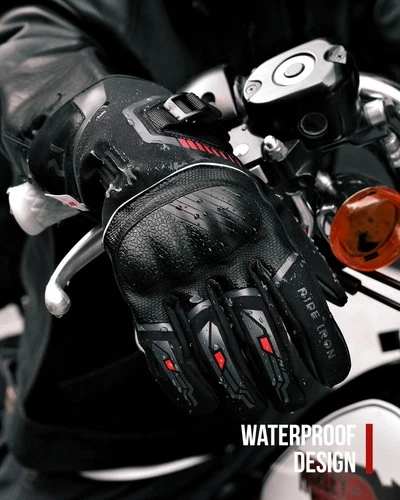 RIDEIRON Winter Motorcycle Gloves for Men & Women black Large image 8