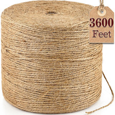 XSEINO 3600 Feet Natural Jute Twine Strong Garden Twine Rope for Arts Crafts Gif