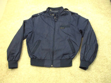 Vintage Members Only Jacket Mens 40 Navy Blue Bomber Racer Full Zip Lined