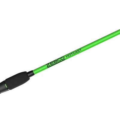 Zebco Hotcast Fiberglass Spinning Rod Fishing Pole, 6-Foot Medium-Light Power
