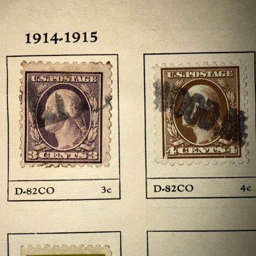 USA 1912 - 1915 POSTAGE STAMPS SMALL COLLECTION PAGE 1 - Picture 6 of 23