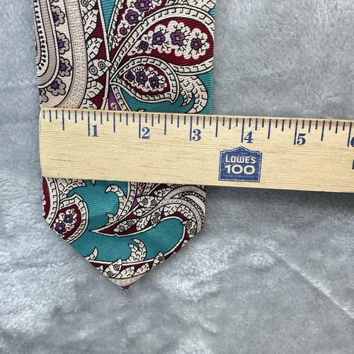 VTG Polo ralph lauren Men silk Necktie USA Luxury Designer Tie paisley classic - Picture 5 of 7