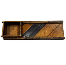 Antigua cortadora de hierbas Indianápolis T&D Mfg caja cortadora de repollo de madera de 3 hojas