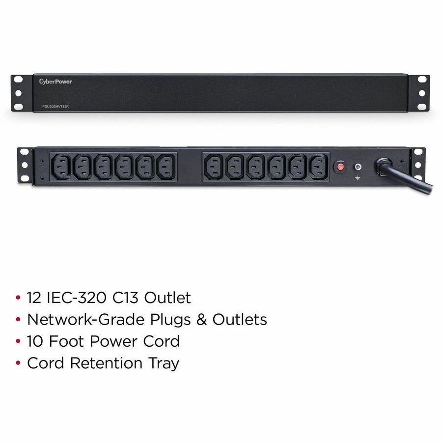 CyberPower PDU20BHVT12R Basic PDU, 208-230V, 20A (Derated to 16A), 12 Outlets, - Image 4 of 4