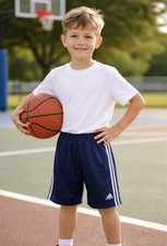 ADIDAS Gym Shorts Bottoms Big Kid Sz 7 Sports Basketball