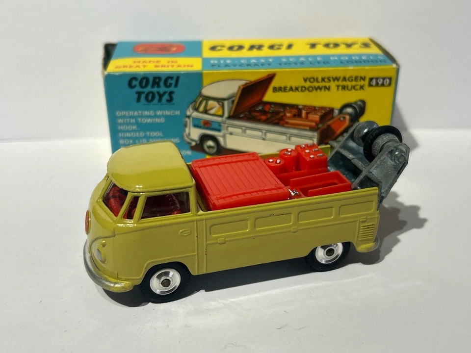 Corgi Toys 490 Volkswagen Breakdown Truck, Boxed, Original, Vintage, Rare. - Image 4 of 4