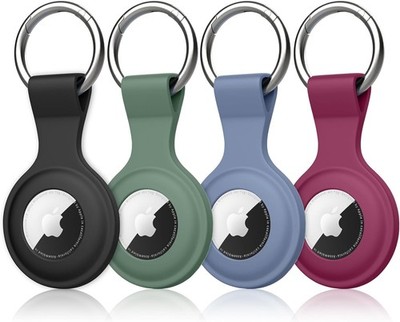 ?4 Stück? Wanme Hülle für Apple AirTag Anhänger mit Schlüsselanhänger, AirTags