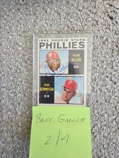 Topps 1964 Rookie Stars Phillies Richie Allen Autographed Card MLB Vintage. rookie card picture