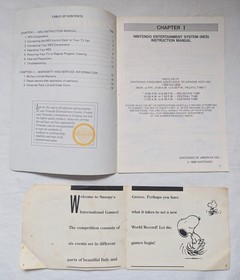 Instruction Manuals For NES Control Deck & Snoopy's Silly Sports Spectacular 