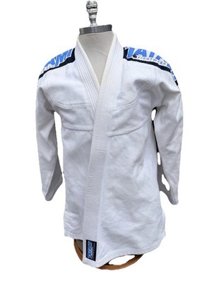 Tatami Fight Wear A2 Kimono Brazilian Jiu Jitsu White Cotton Kuroibi Men s Small