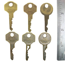 6 Vintage Ford Keys Car Truck Streamline Car Design On Back