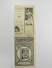 1901 Miscellaneous Panel of Vintage Ads - Ideal Bicycles, Ferris Corsets