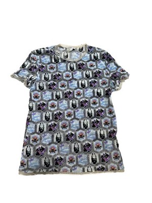 Vivienne Tam Shirt Womens Small Mesh Sheer Buddha Floral Y2K