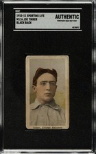 Joe Tinker 1910-1911 M116 Sporting Life Black Back SGC Authentic