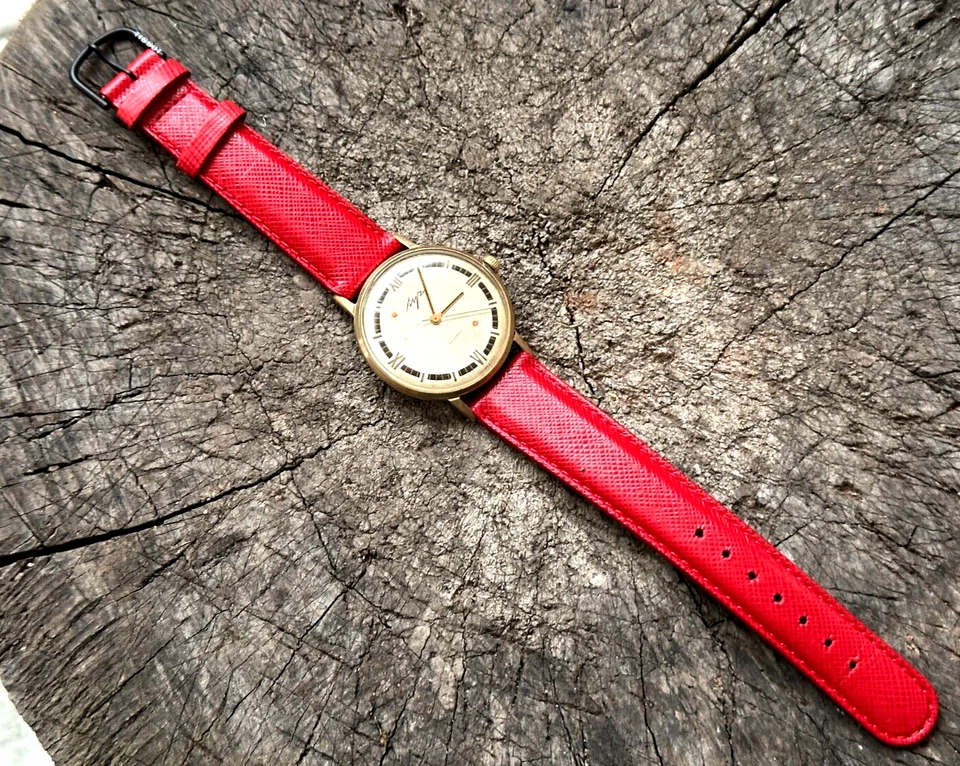 reloj URSS LUCH mecánico joyas ultrafinas dorado Rusia reloj hombre Foto 2 de 4