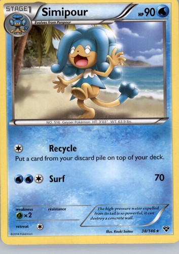 SIMIPOUR 38/146 XY BASE SET POKEMON DMG