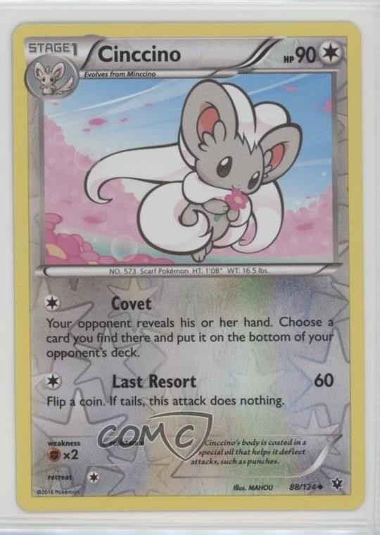Cinccino Reverse Foil Pokemon XY Fates Collide #88