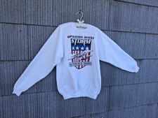 Vintage 1990s 1991 white sweatshirt Desert Storm airplanes jets made USA size XL