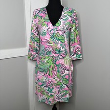 Banana Boat NWT size S long sleeve sun dress UPF 50+ cover up V-Neck Dress