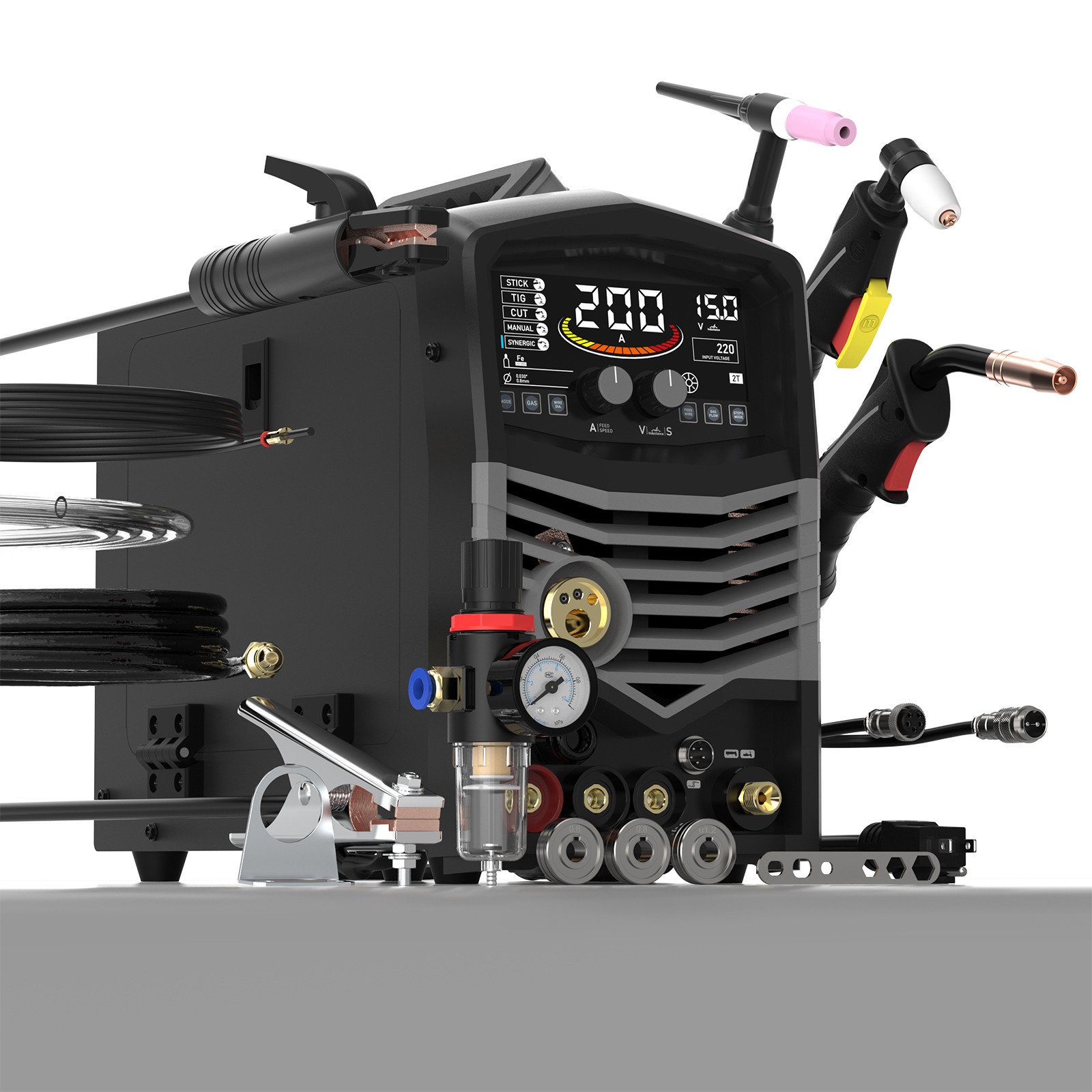 MIG/TIG/CUT/Stick Welder 5 in 1 Multiprocess Welding Machine 110/220V