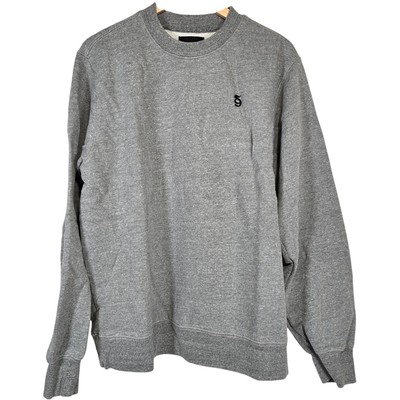 Spiritual Gangster Monogram Classic Crew Sweatshirt in Heather Gray M NWT