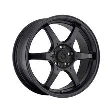 (1) Konig 30B BACKBONE 17X7.5 4X100 73.00 Hub +45 Offset Black Wheel Rim