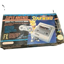 Consola Starwing Super Nintendo Probada En Caja Funcionando x2 Juegos 1 Mando
