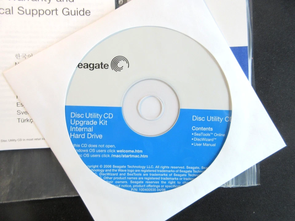 Seagate Serial ATA Hard drive interface cable CD disc utility power screw Lot x2 - Image 4 of 4