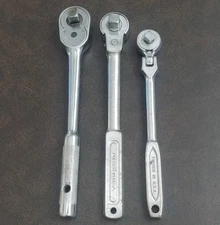 *MADE IN USA* Vintage Indestro Ratchets [Lot of 3] 1/2" Drive & 3/8" Drive Tools