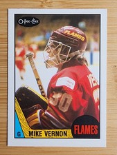 1987-88 O-Pee-Chee #215 Mike Vernon ROOKIE CARD Calgary Flames NM-MT. rookie card picture