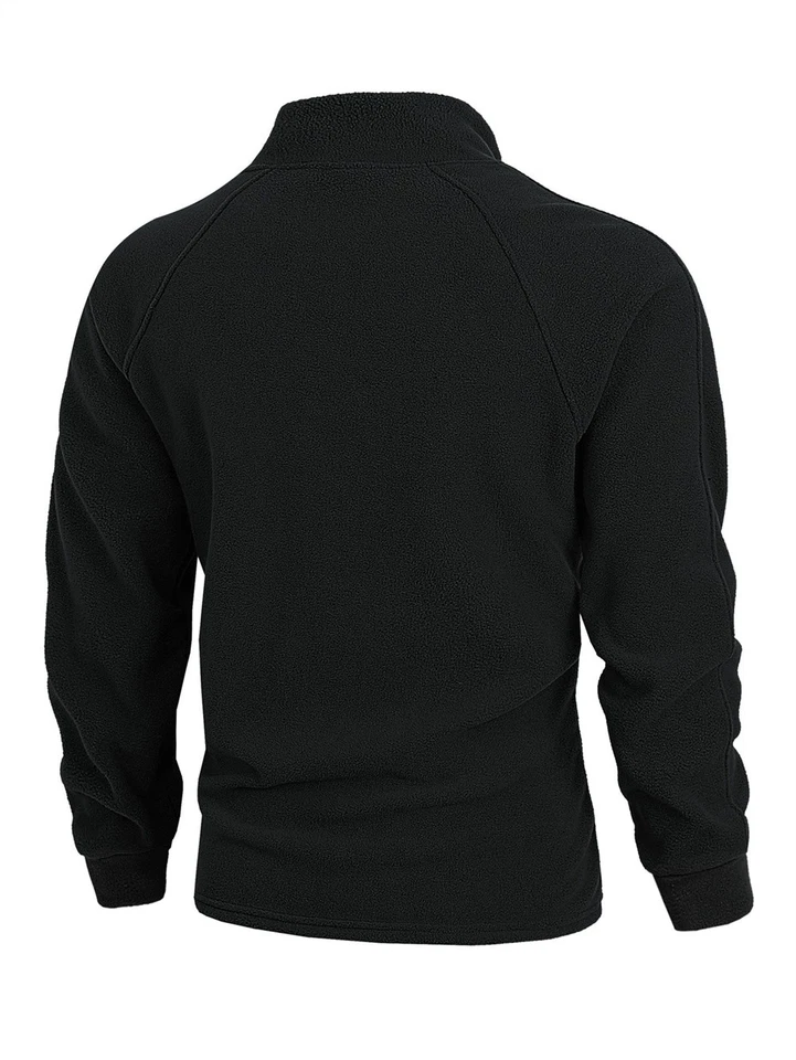 Sweatshirt Fleecepullover Herren Fleece Half Zip Pullover Stehkragen Langarm - Bild 3 von 4
