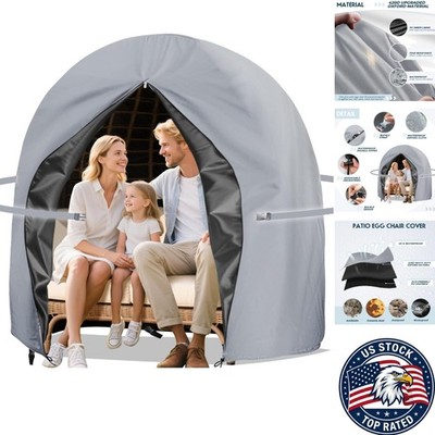 Resilient Multi-Purpose Egg Chair Cover - Extra Large Size with Zipper Access