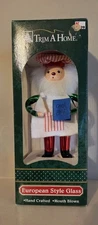 Vtg KMart Trim A Home European Style Hand Crafted SantaChef Blown Glass Ornament